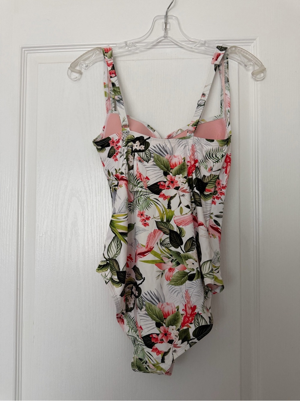 Niptuck Swim Tropical Floral Ruched One Piece Swimsuit US 6 Multi-Fit Cup - Picture 4 of 10